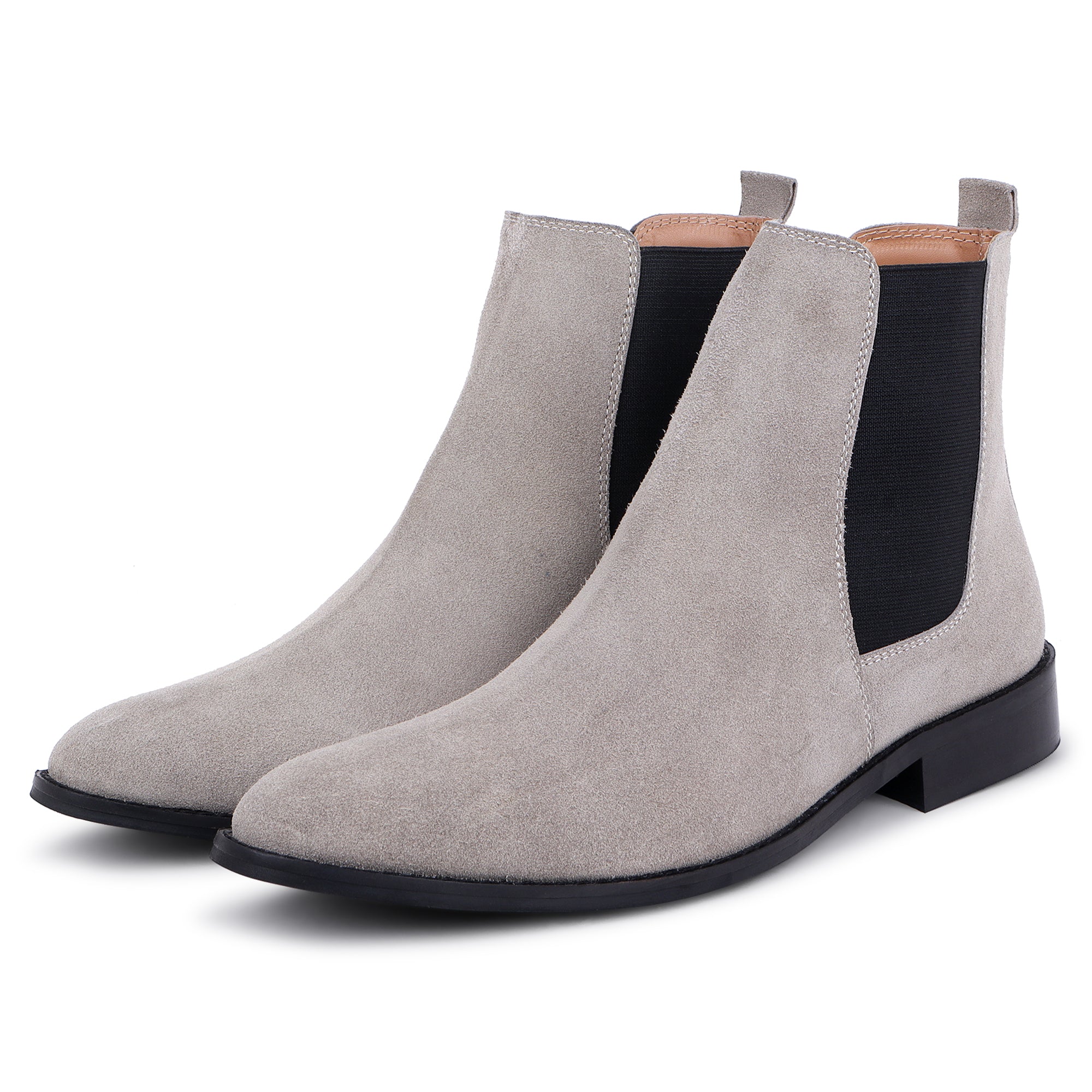 Italian Suede Leather Boots - Grey