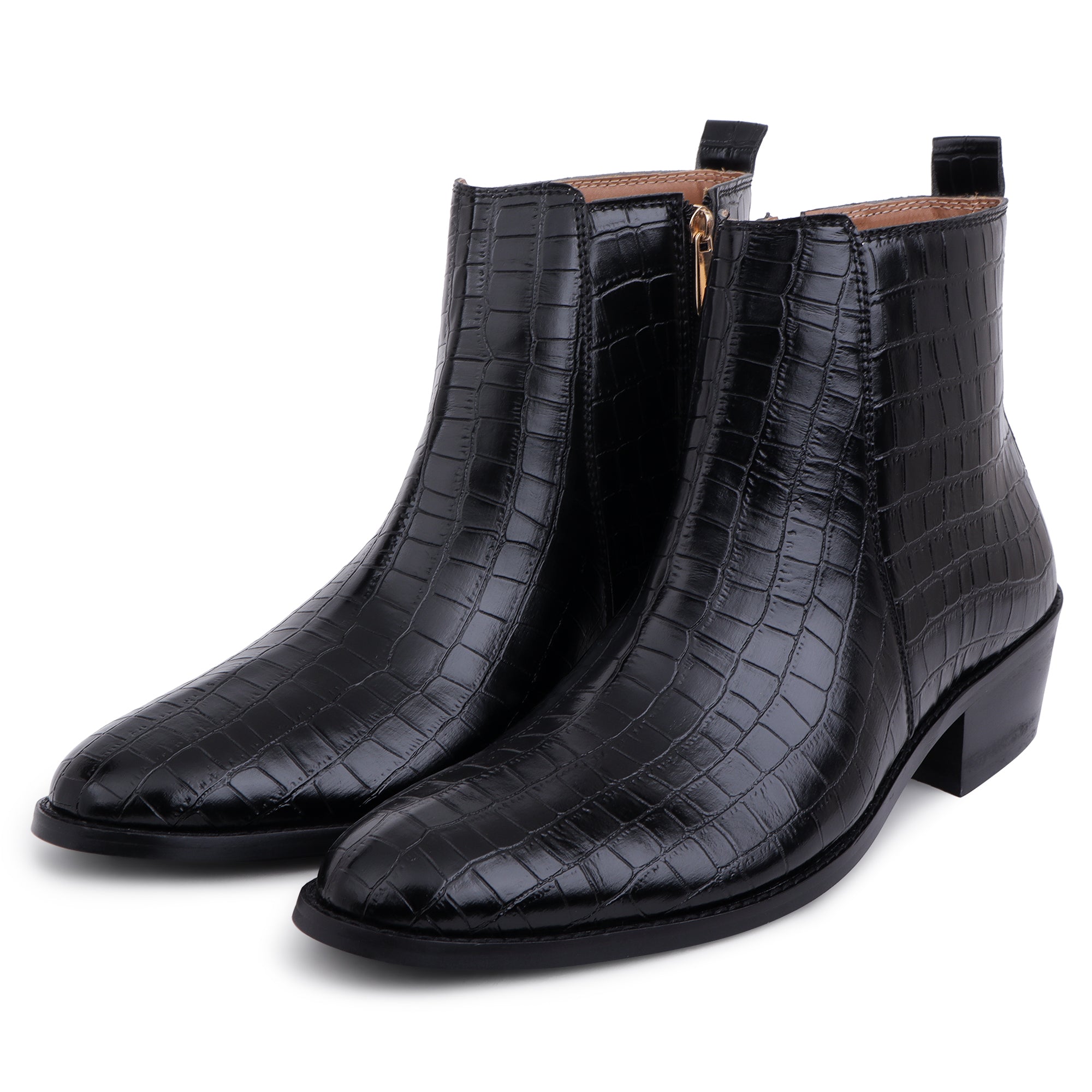 PREMIUM CROCO BOOTS / CUBAN HEEL