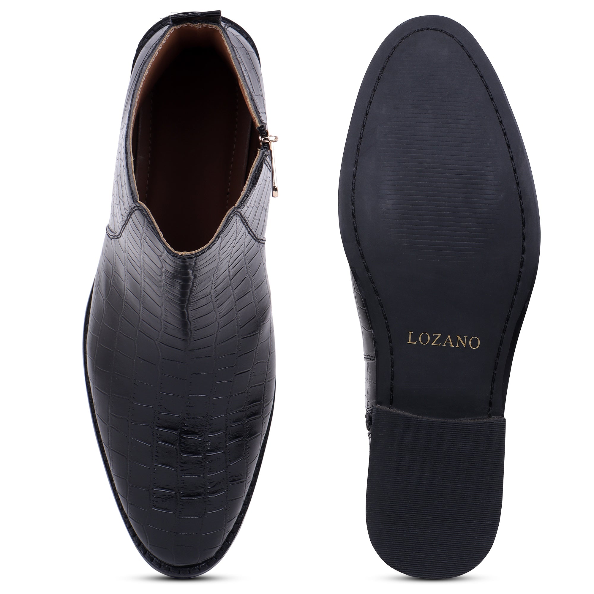 Premium Croco Boots / Zip Fastening