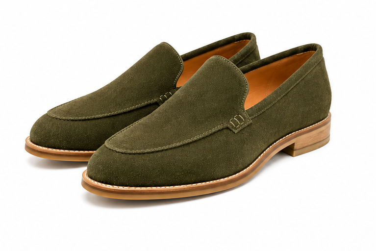 Amalfi Slip Ons - Olive Green