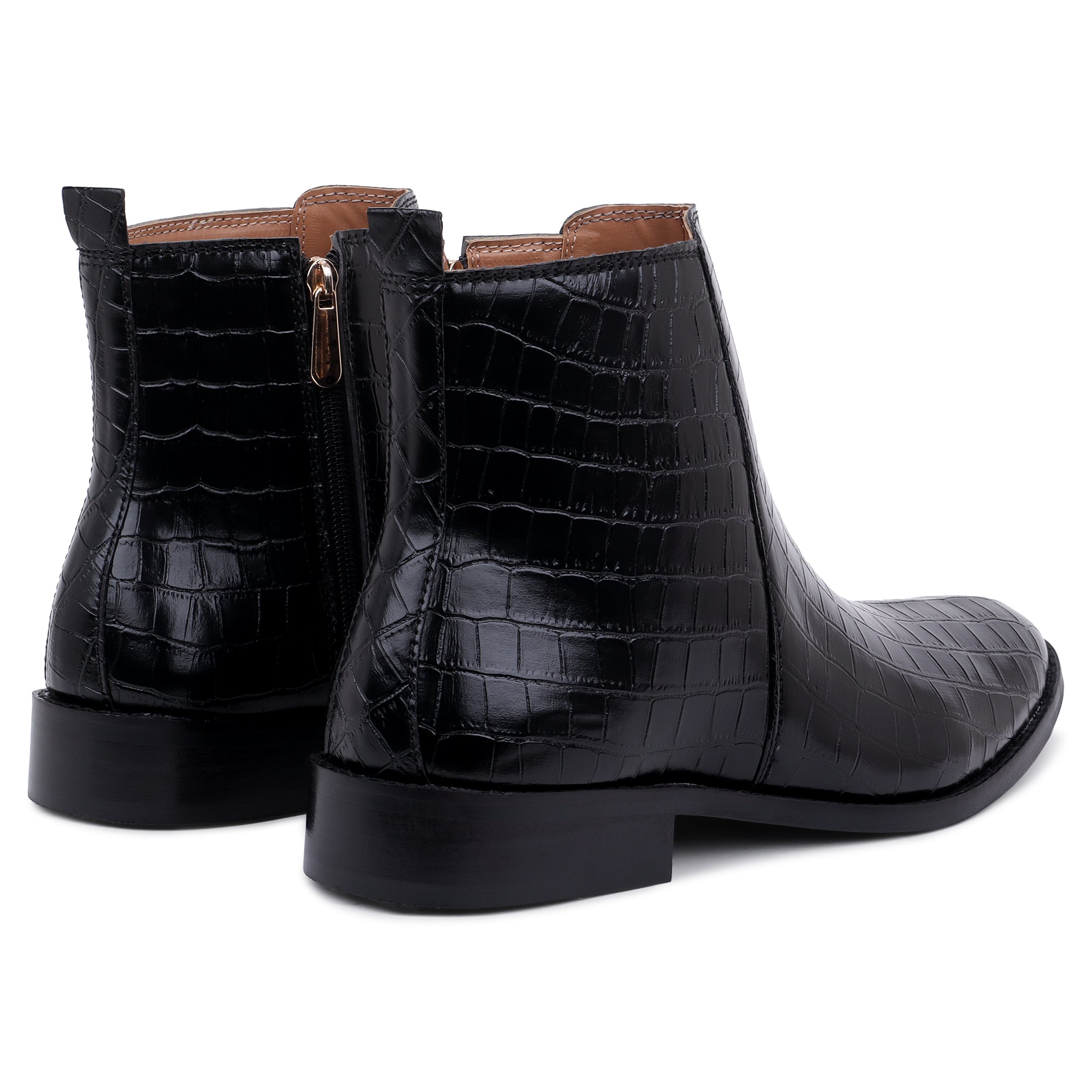 Premium Croco Boots / Zip Fastening