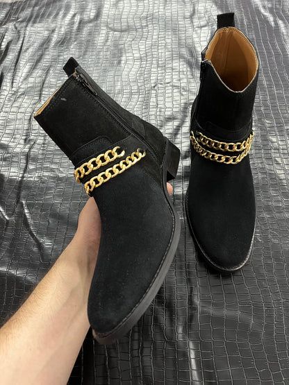 PREMIUM HARNESS DOUBLE CHAIN BOOTS