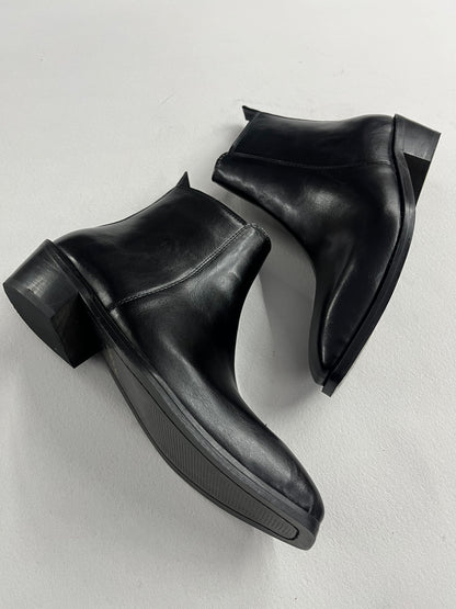 Classic Italian cut leather boots
