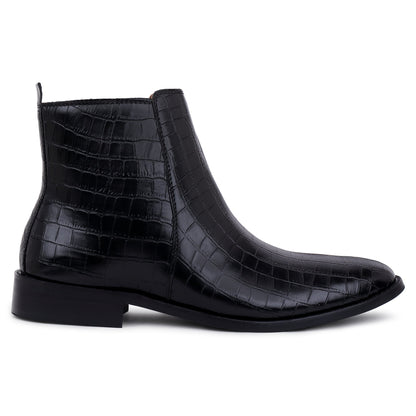 Premium Croco Boots / Zip Fastening