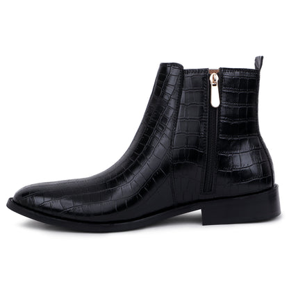 Premium Croco Boots / Zip Fastening
