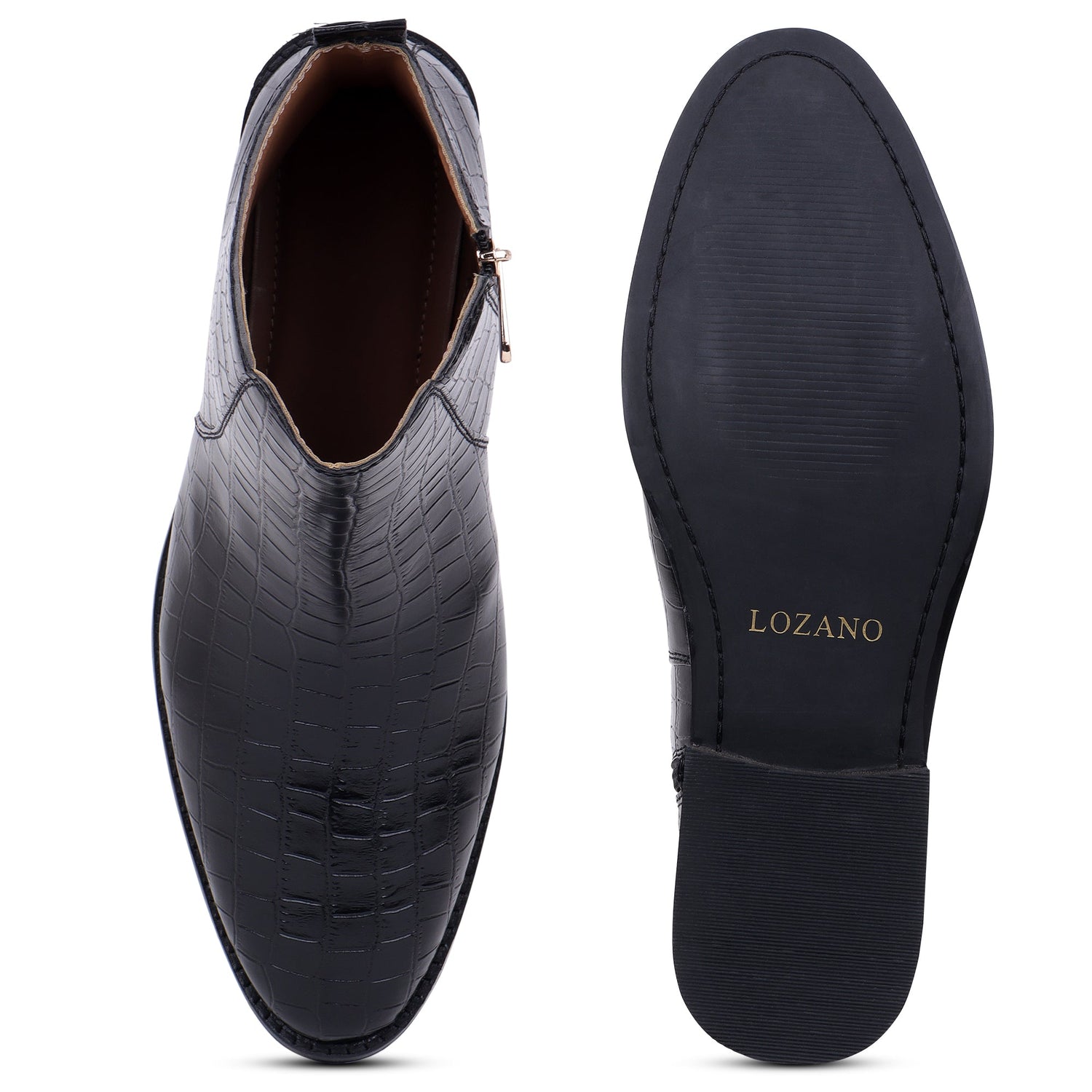 Premium Croco Boots / Zip Fastening