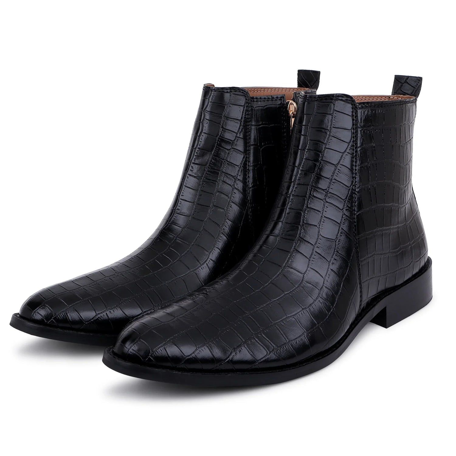 Premium Croco Boots / Zip Fastening