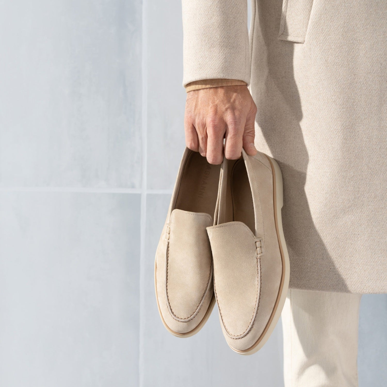 WHITE SLIP ON LOAFERS