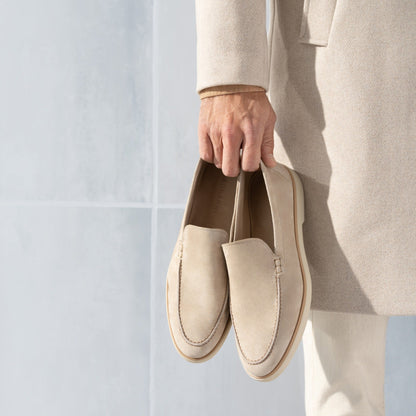 WHITE SLIP ON LOAFERS