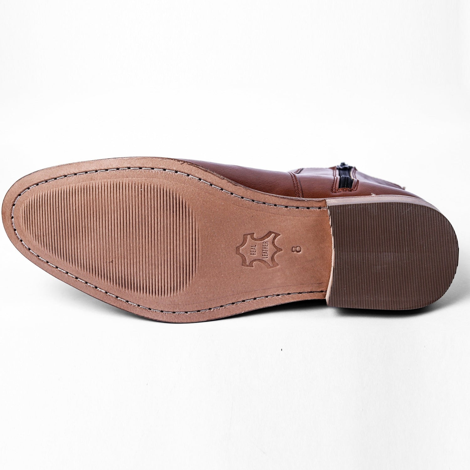 Tan Godin Boots with Zip