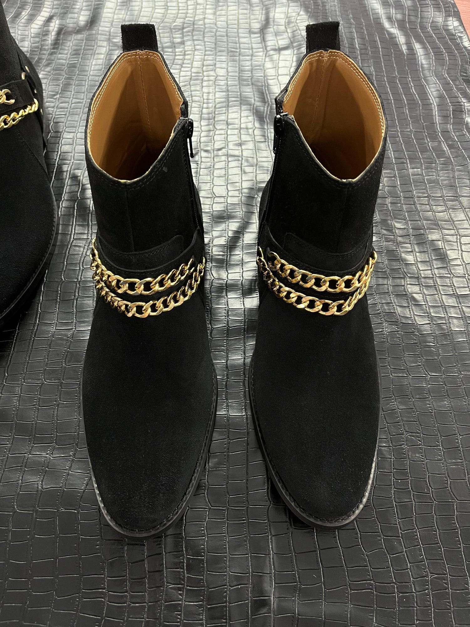 PREMIUM HARNESS DOUBLE CHAIN BOOTS
