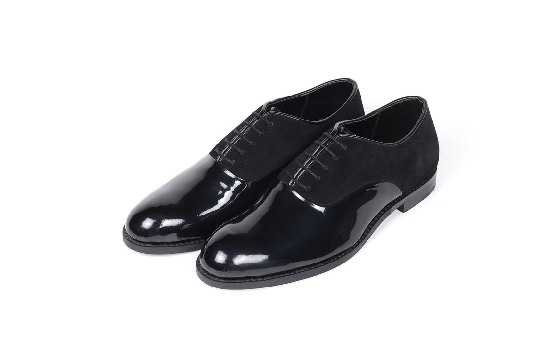 ITALIAN PATENT SUEDE OXFORDS