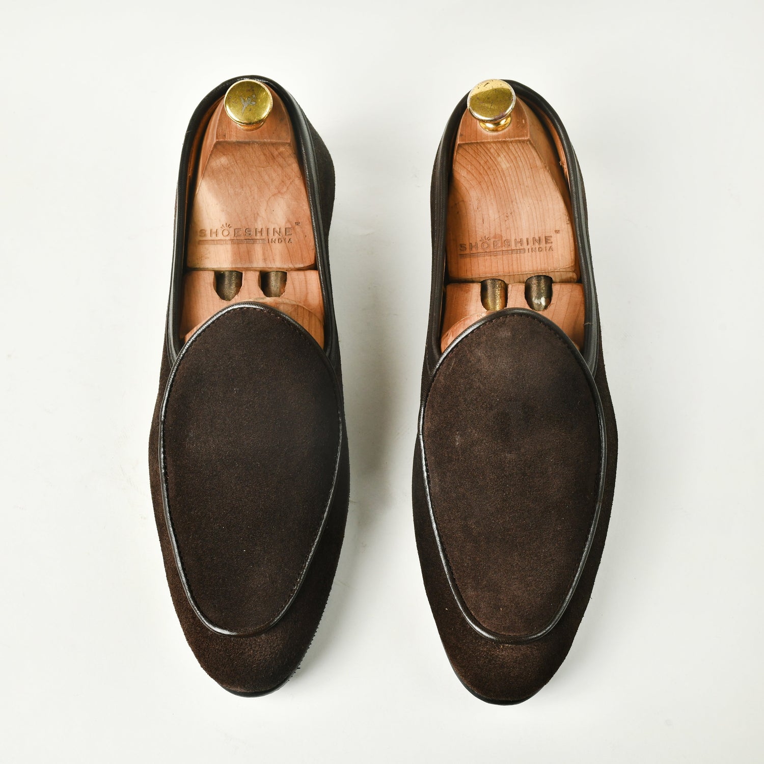 Belgian Suede Loafers - Brown