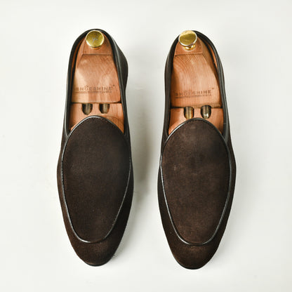 Belgian Suede Loafers - Brown