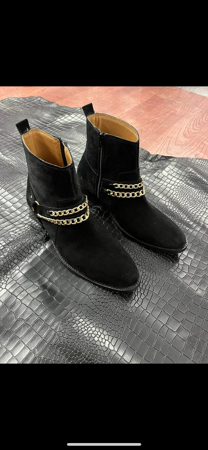 PREMIUM HARNESS DOUBLE CHAIN BOOTS