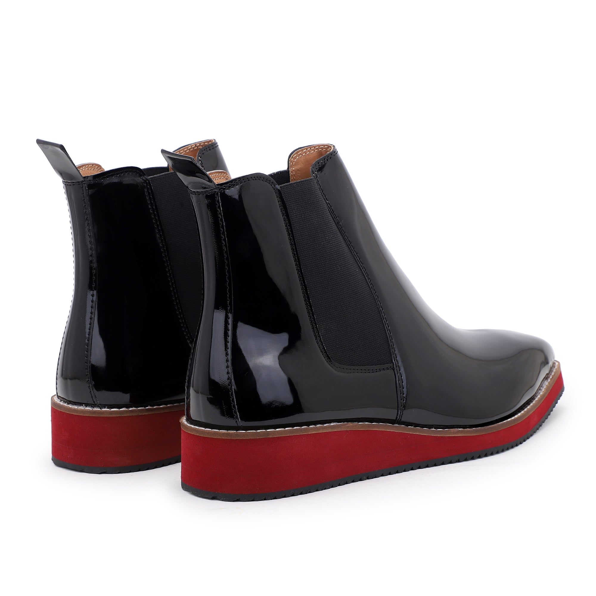 Italian Cut Patent Boots - EVA Sole