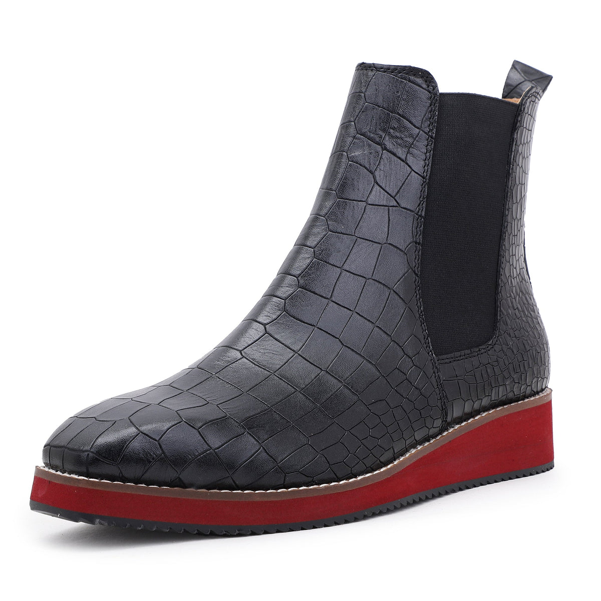 Italian Croco Leather Boots - EVA Sole
