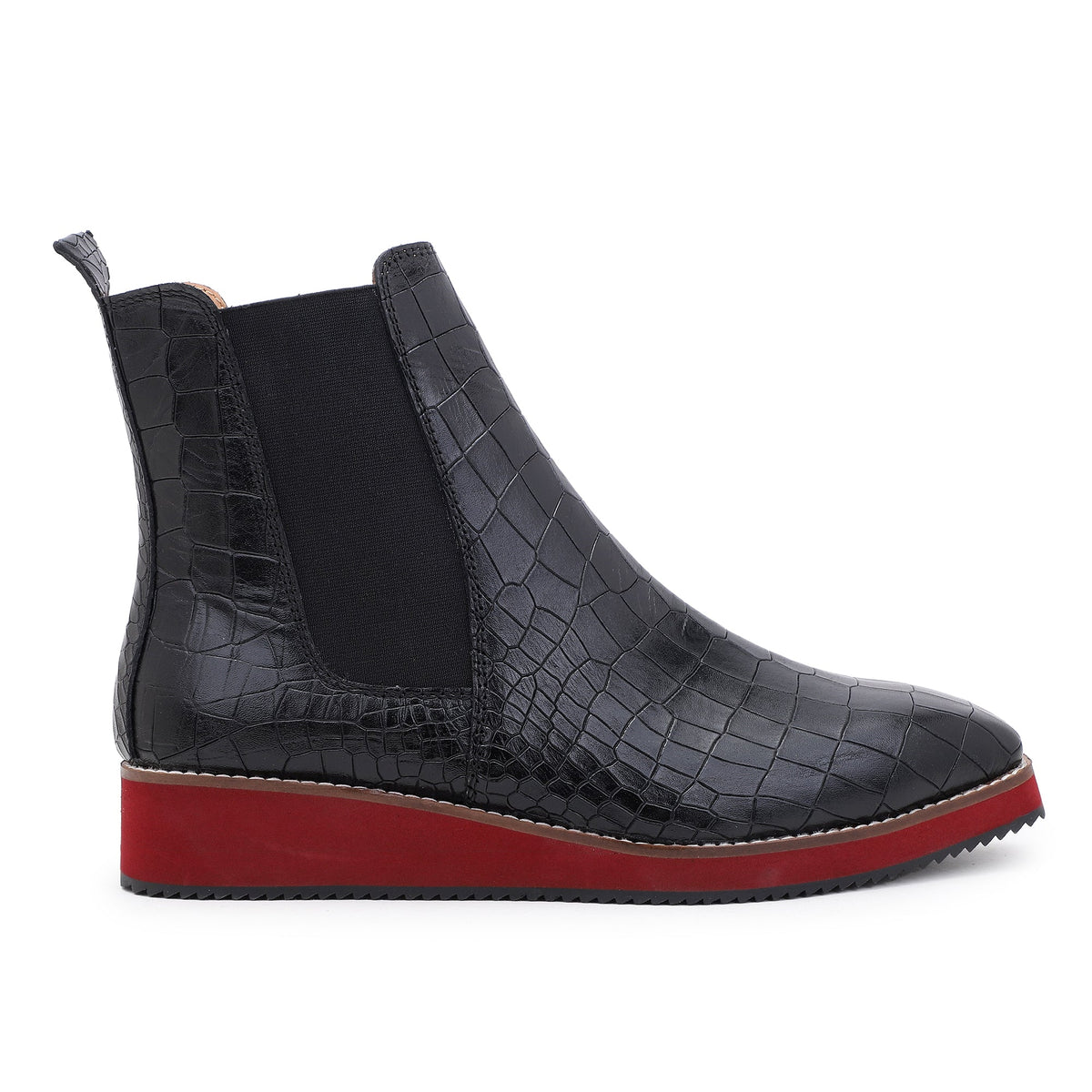 Italian Croco Leather Boots - EVA Sole