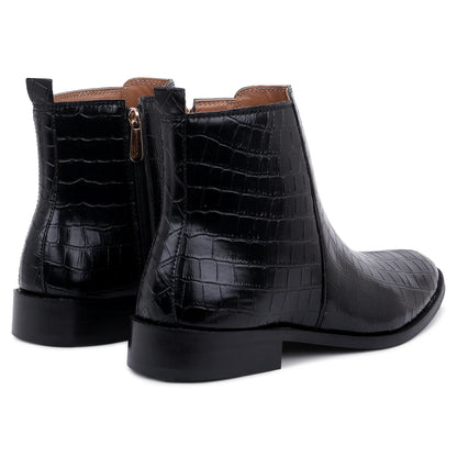 Premium Croco Boots / Zip Fastening