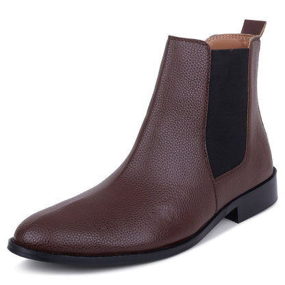 Carlo Boots in Milled Leather - Brown