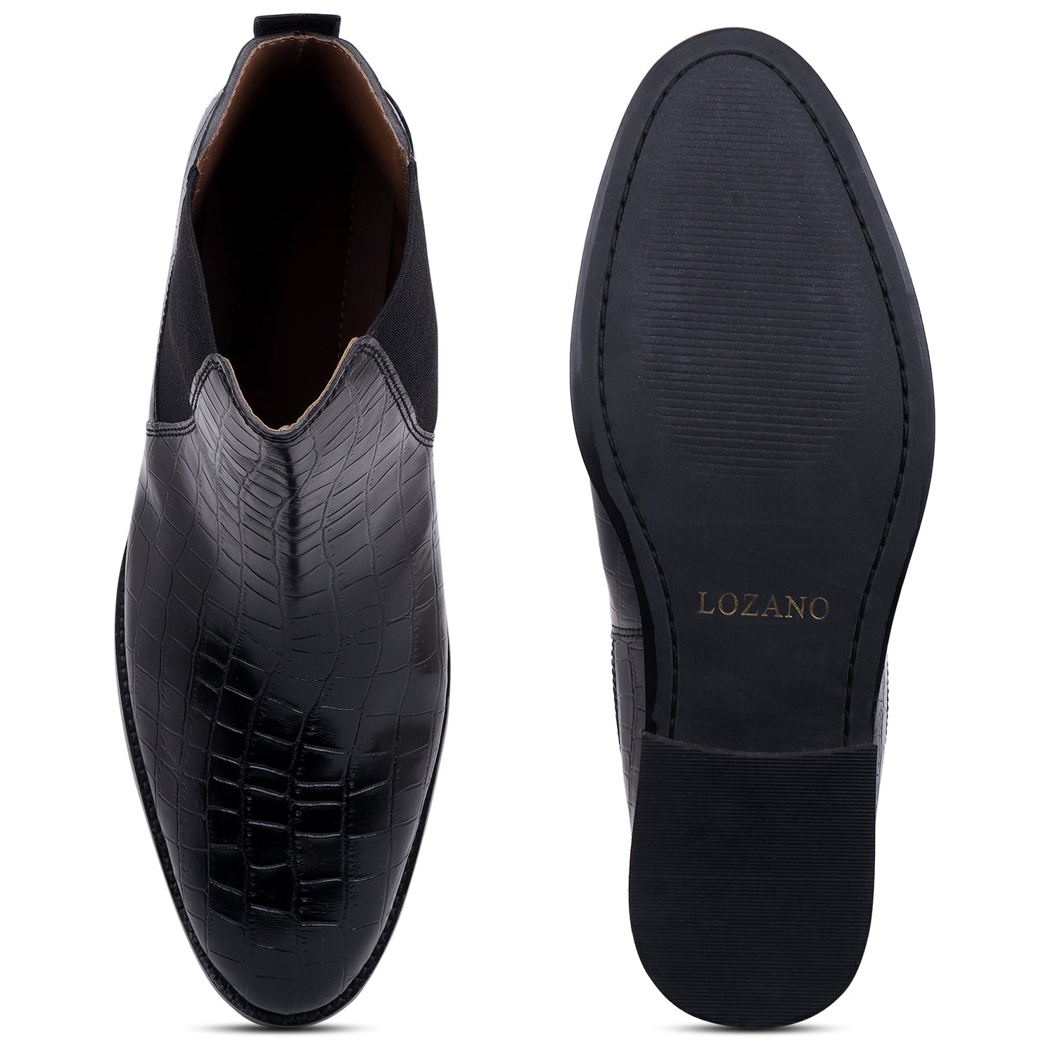 Premium Croco Boots - Black