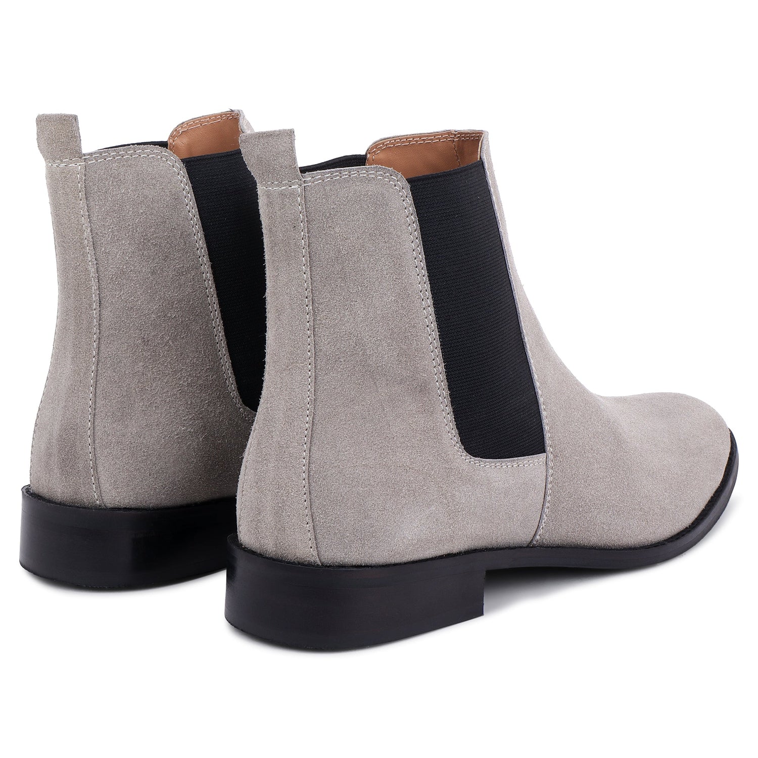 Italian Suede Leather Boots - Grey