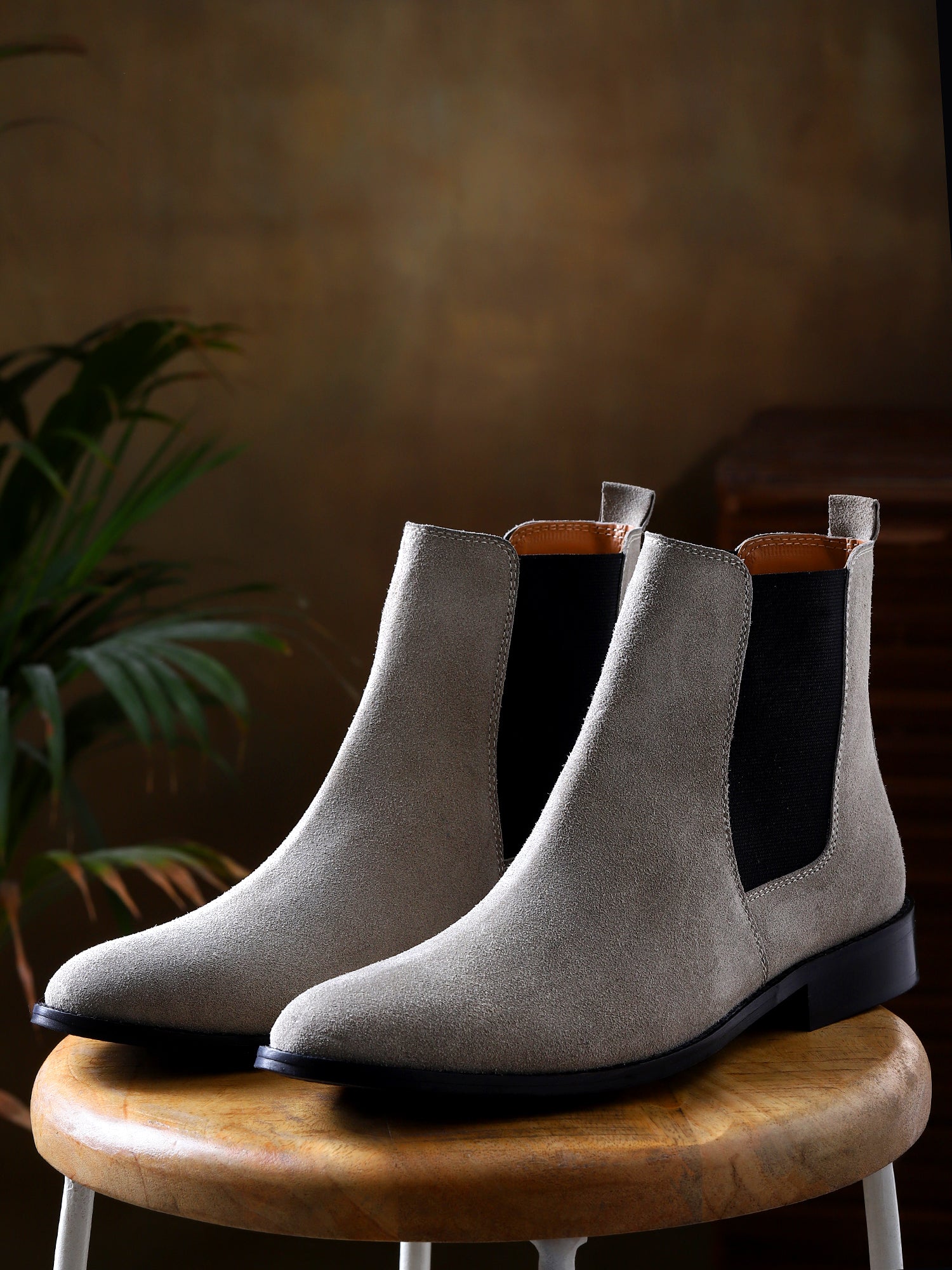 Italian Suede Leather Boots - Grey