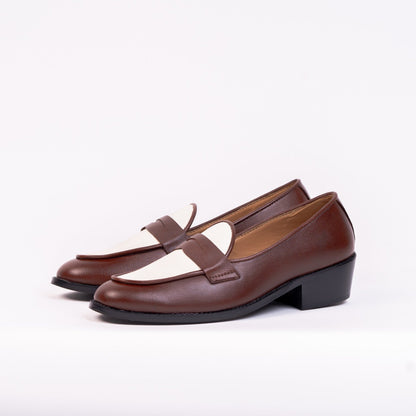 Old Money Loafers - White/ Tan