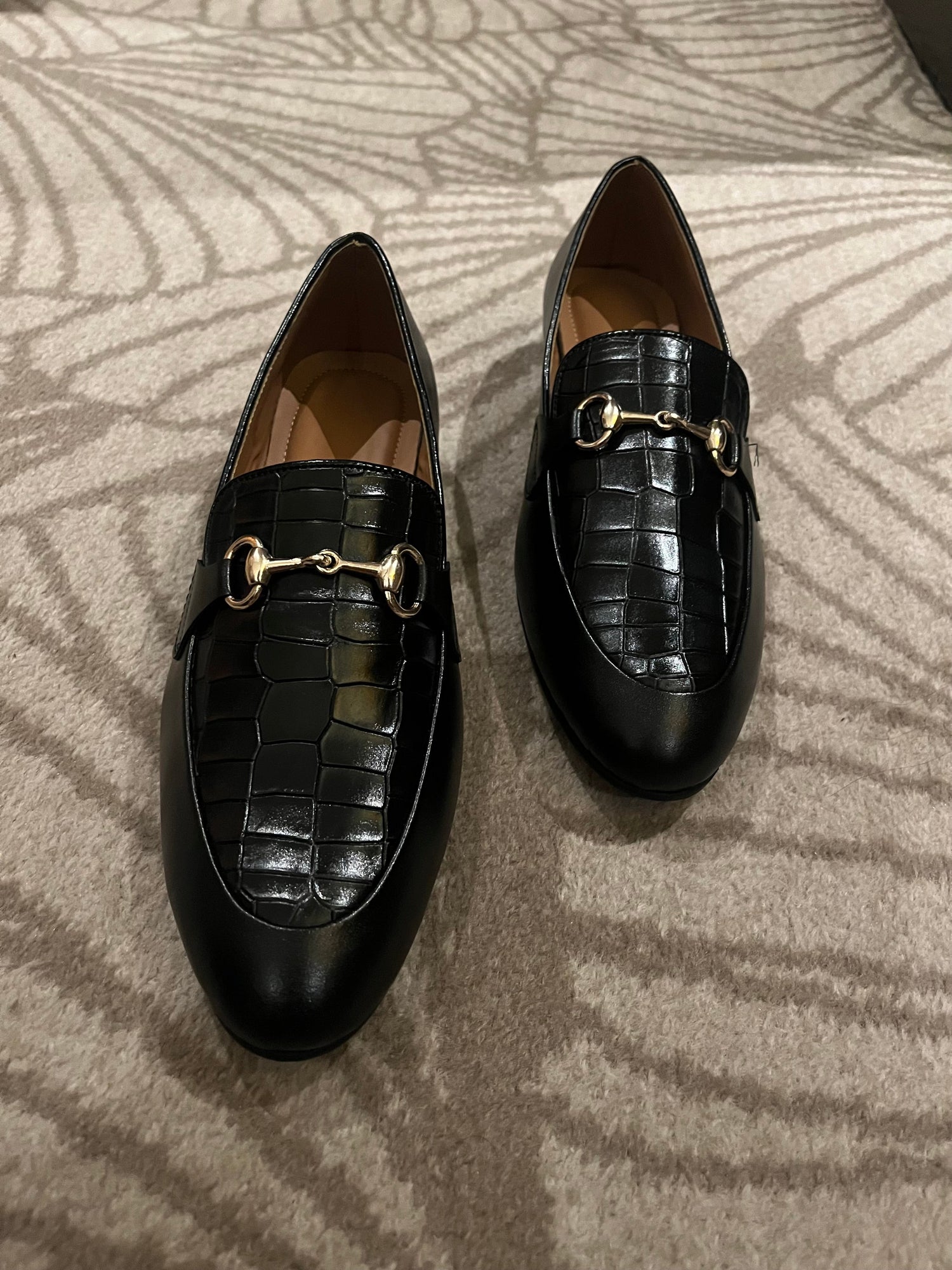 Premium Croco Leather Slip Ons